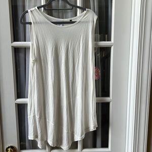 CABi asymmetrical white tank top blouse.